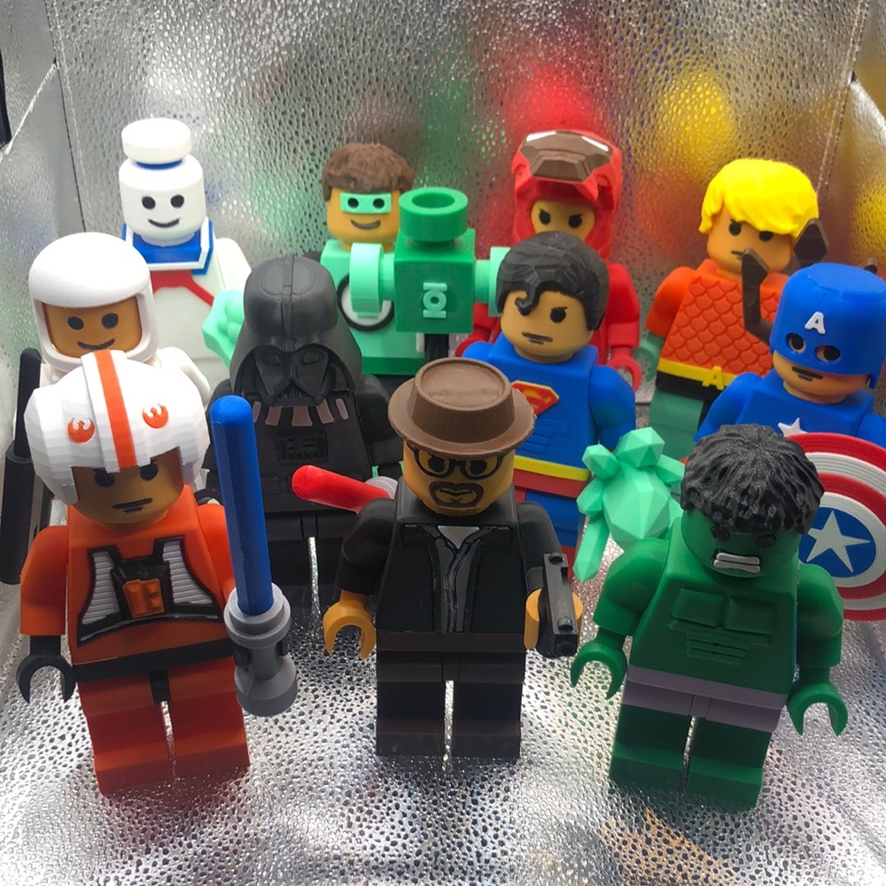 3D Printed Superhero and Villain Jumbo Figures (Sold Separately)